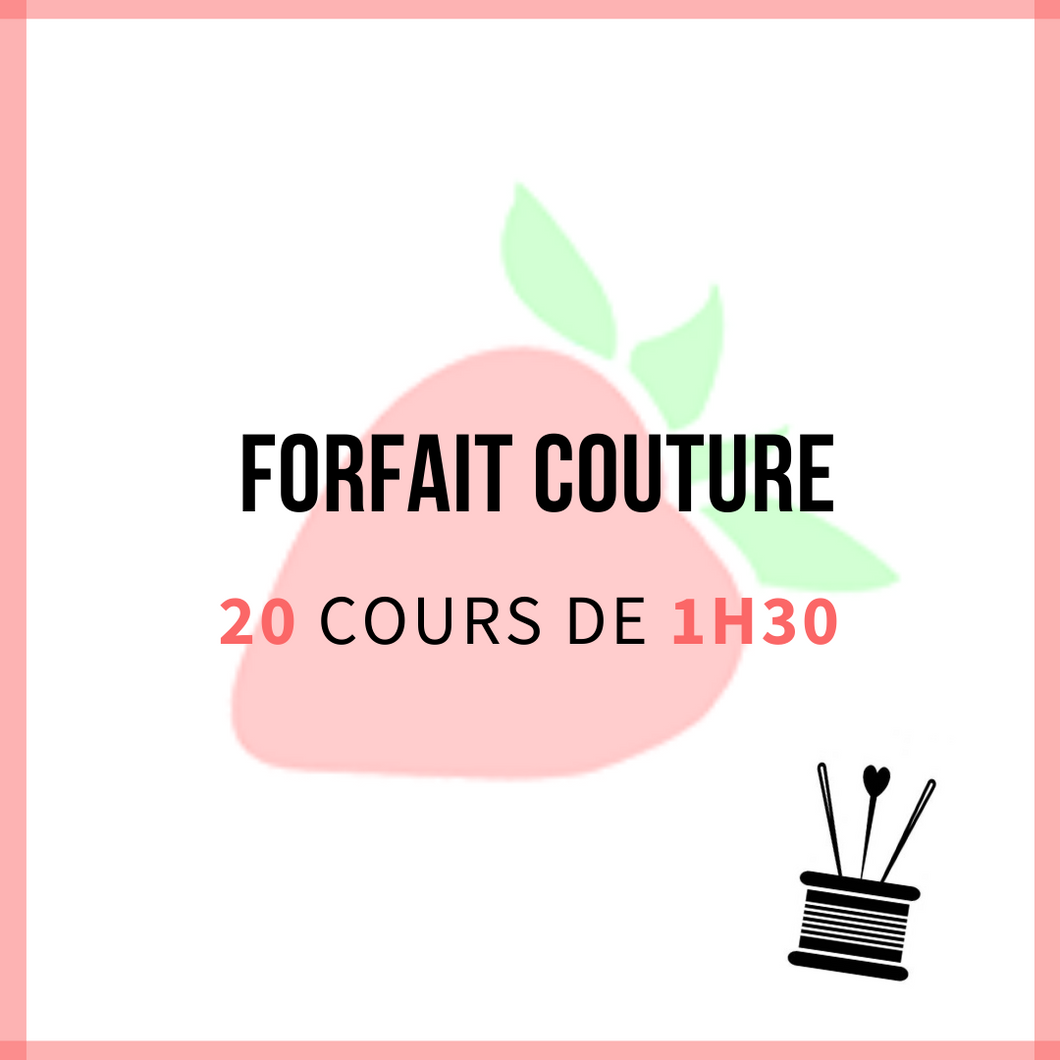 Forfait Couture </p> Carte 20 séances